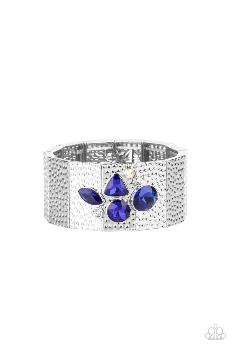 Paparazzi Accessories Flickering Fortune Blue Cutting Edge Jewels