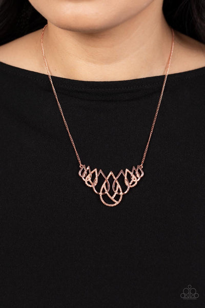 Paparazzi Accessories Thunderstruck Teardrops - Copper