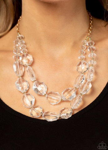 Paparazzi Accessories Icy Illumination gold necklace
