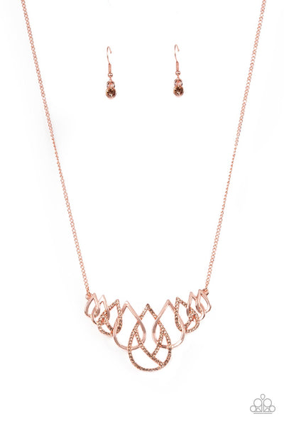 Paparazzi Accessories Thunderstruck Teardrops - Copper