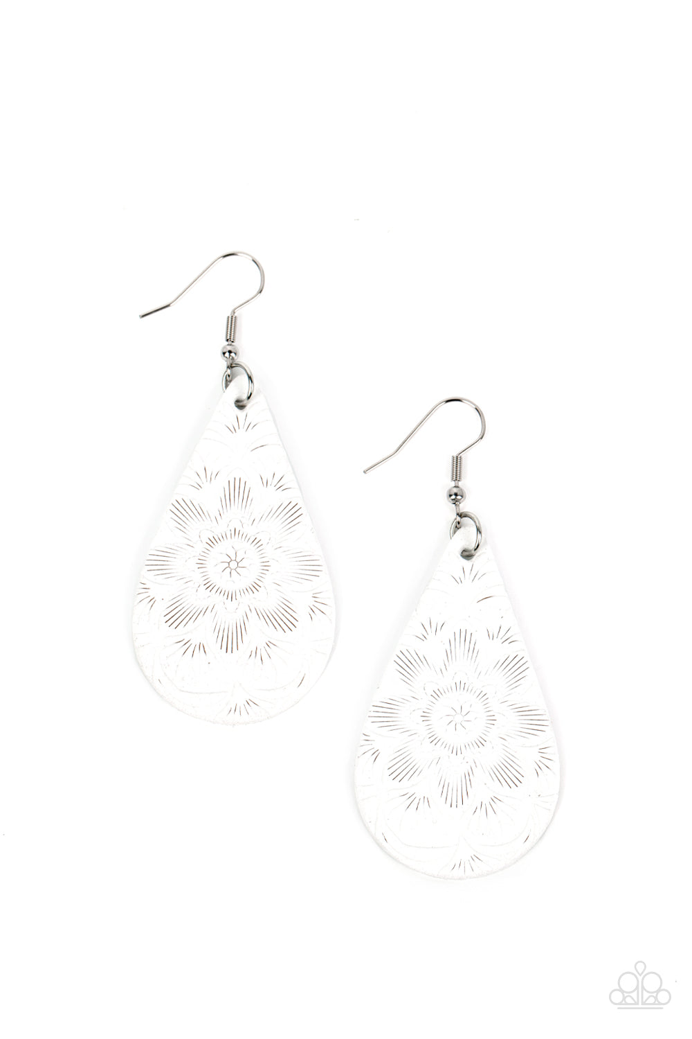 Paparazzi Accessories Subtropical Earrings - White