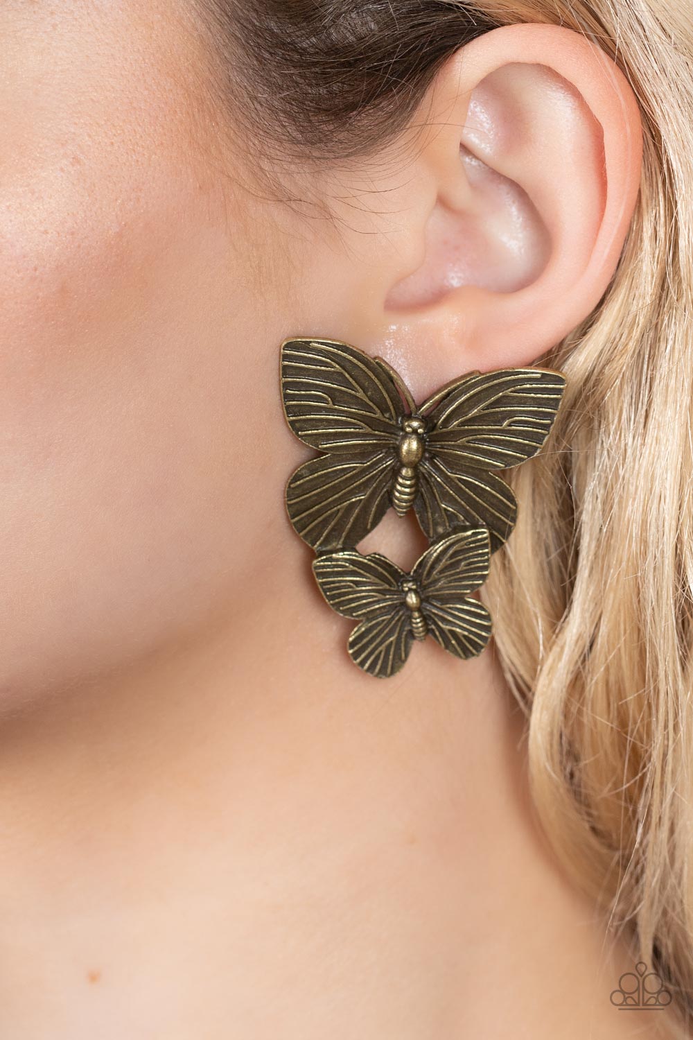 Paparazzi Accessories Blushing Butterflies - Brass