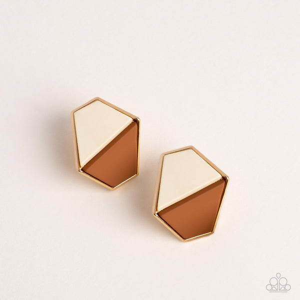 Paparazzi Accessories Generically Geometric - Brown