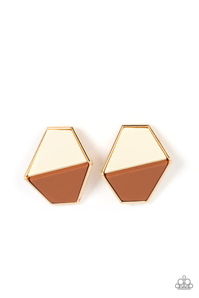 Paparazzi Accessories Generically Geometric - Brown