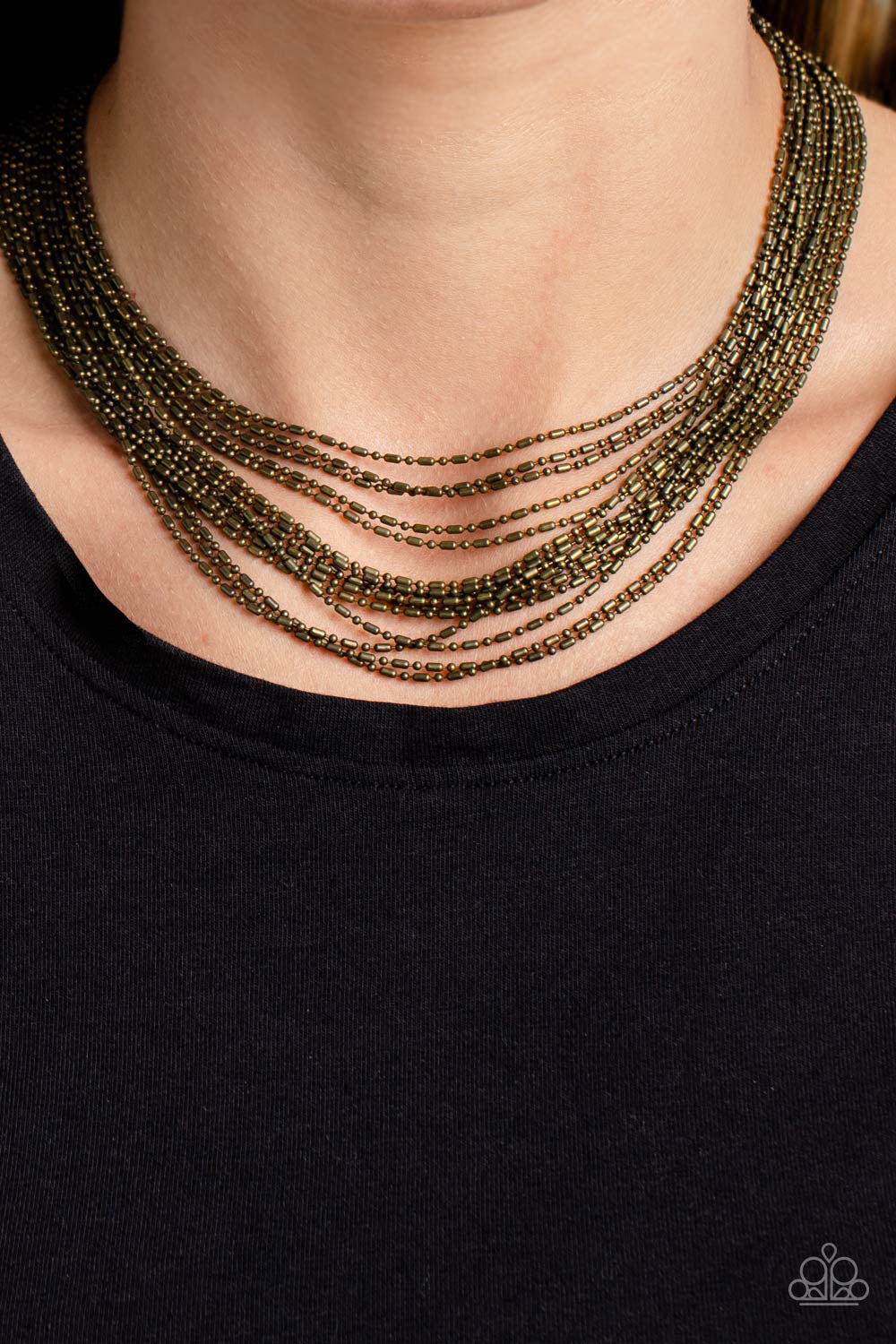 Paparazzi Accessories Cascading Chains - Brass