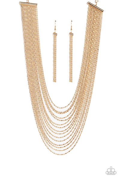 Paparazzi Accessories Cascading Chains Gold
